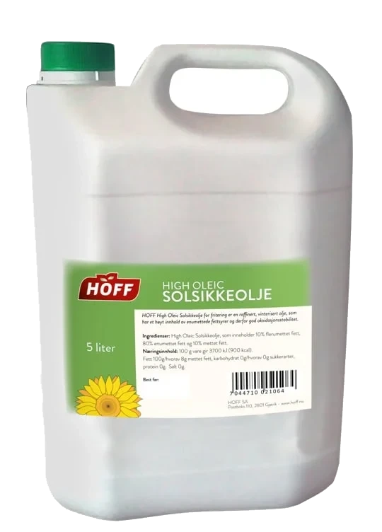 Hoff High Oleic Solsikkeolje For Frityr 5ltr