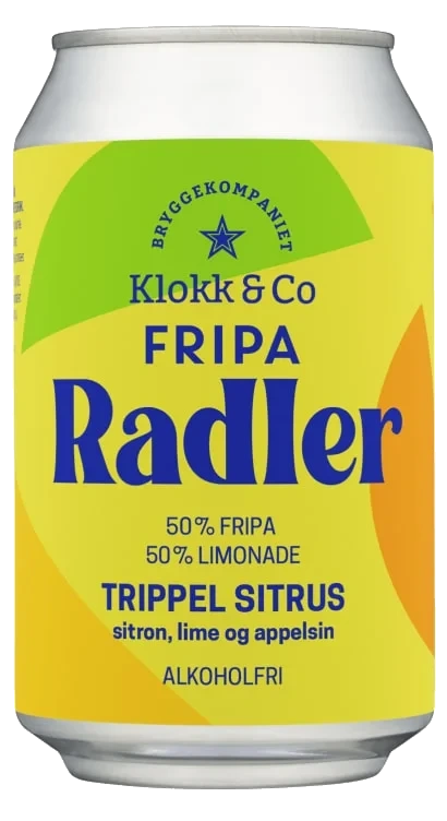Fripa Radler Trippel Sitrus 0,33l boks Klokk&Co
