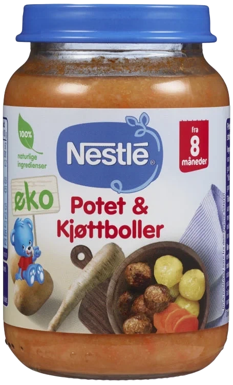 Potet&kjøttboller 8mnd 190g Nestle