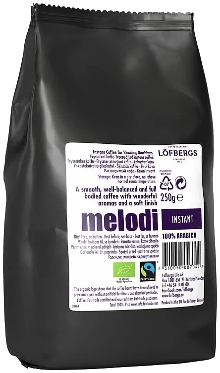 Kaffe instant melodi økol.&fairtrade   10x250g