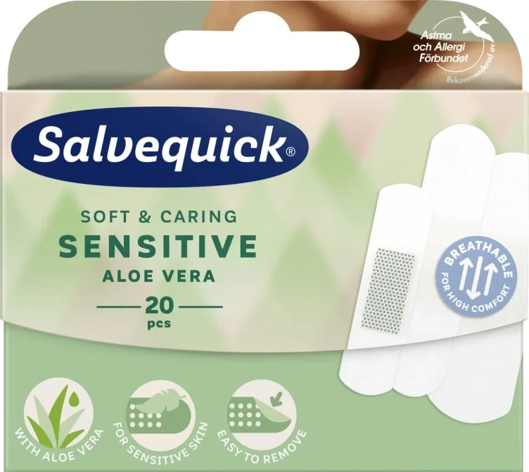 Plaster Sensitive Aloe Vera 20stk Salvequick