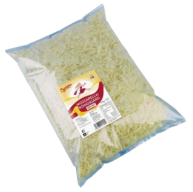 Mozzarella/kongsgård revet  2,5kg