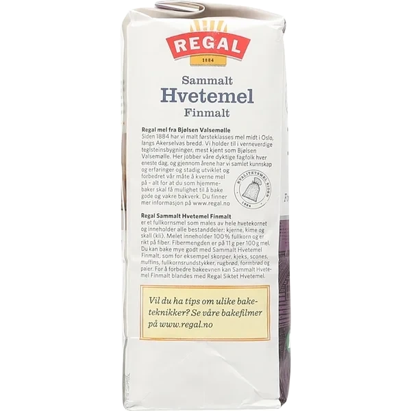 Hvetemel Sammalt Finmalt 1kg Regal