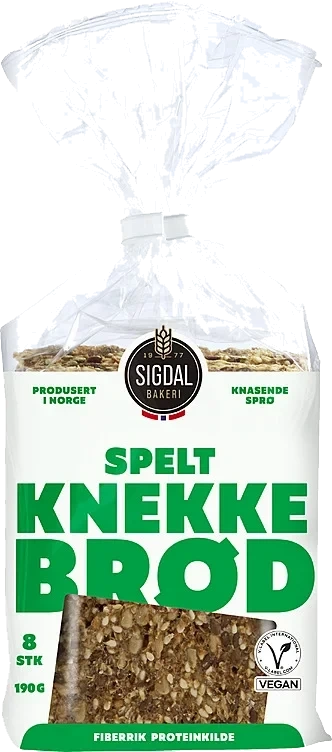 Speltknekkebrød 190g Sigdal