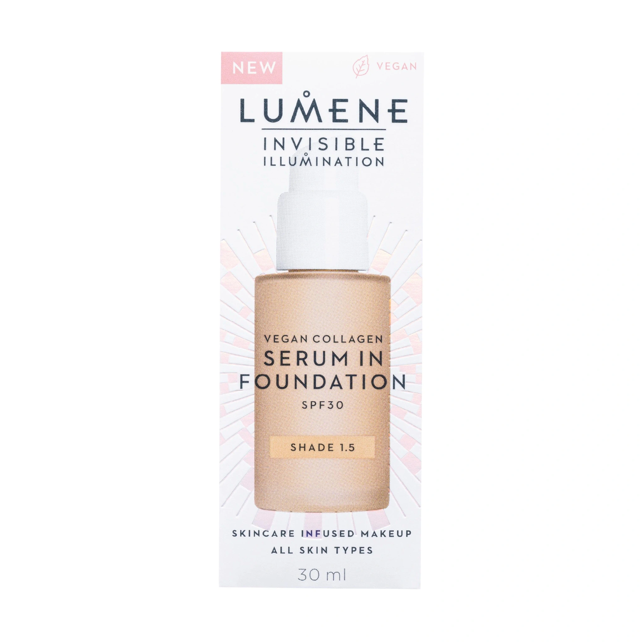 Lumene Invisible Illumination Serum In Foundation SPF30, Farge 1.5, 30 ml