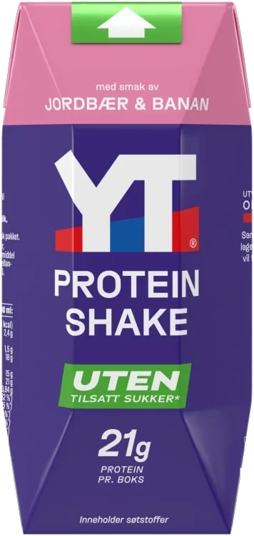 Yt Proteinshake Jordbær&Banan 300ml Tine