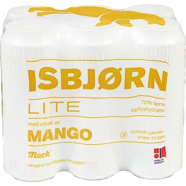 Mack Isbjørn Lite Mango Glutenfri 0,5l Bx 6stk
