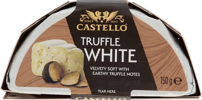 White tryffel vitmögelost