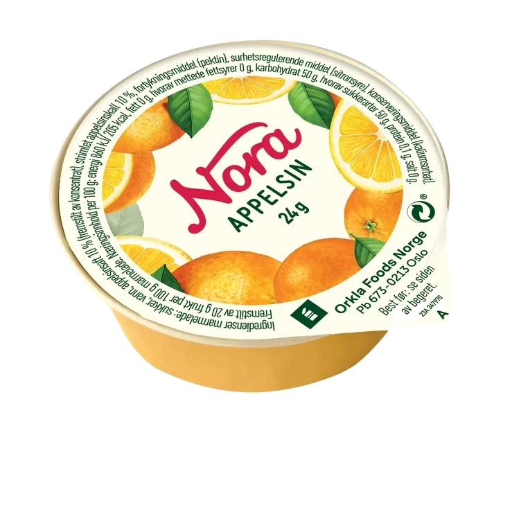 Appelsinmarmelade porsjon   80x24g
