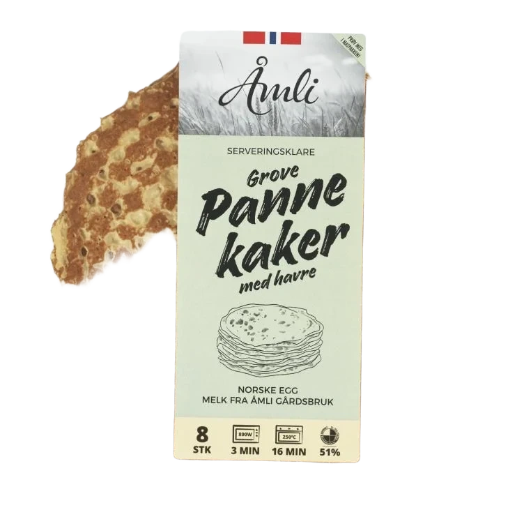 Grove Pannekaker m/Havre Ferdigstekte 8stk Åmli