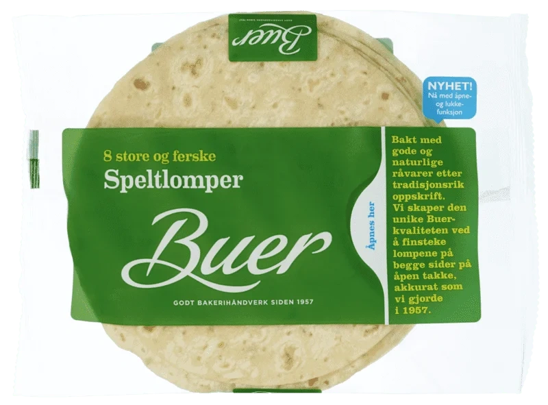 Speltlomper Ferske 8stk Buer