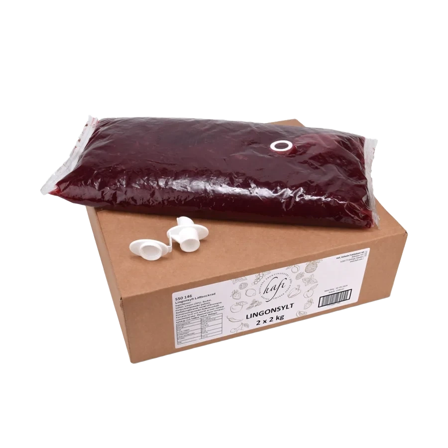 Lingonsylt lättsockrad, 2 kg påse