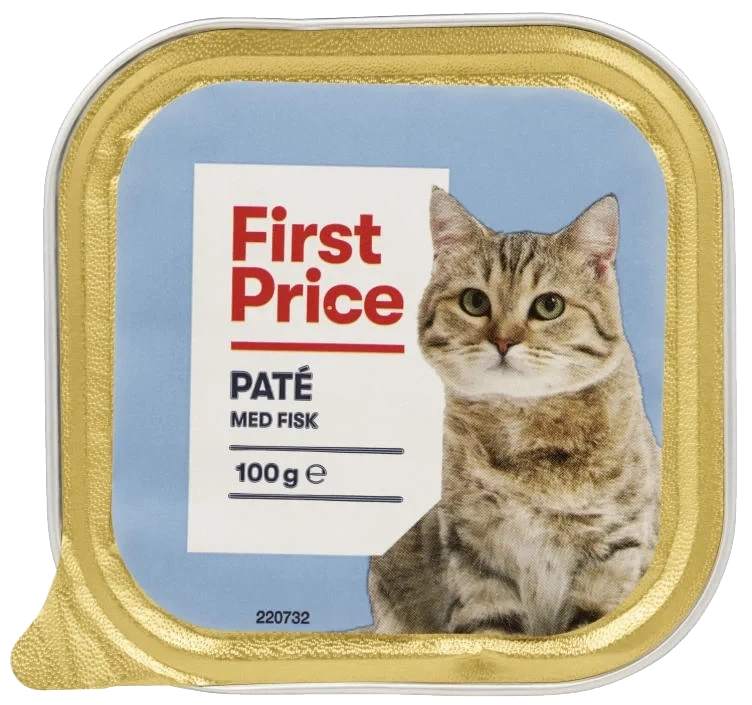 Våtfor til Katt Pate m/fisk 100g First Price