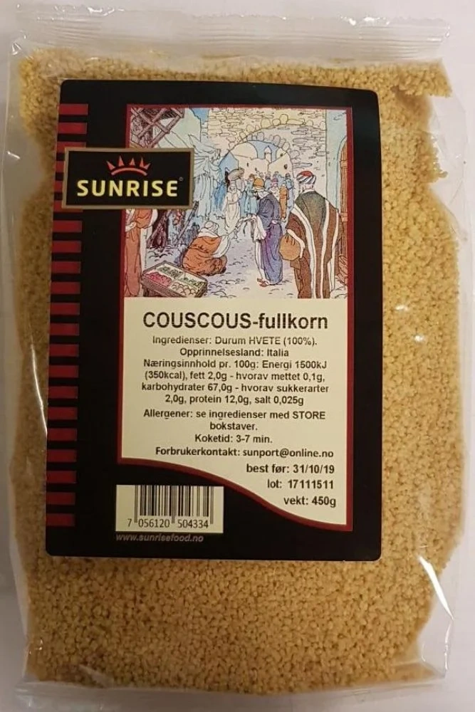 Sunrise Couscous Fullkorn 450g