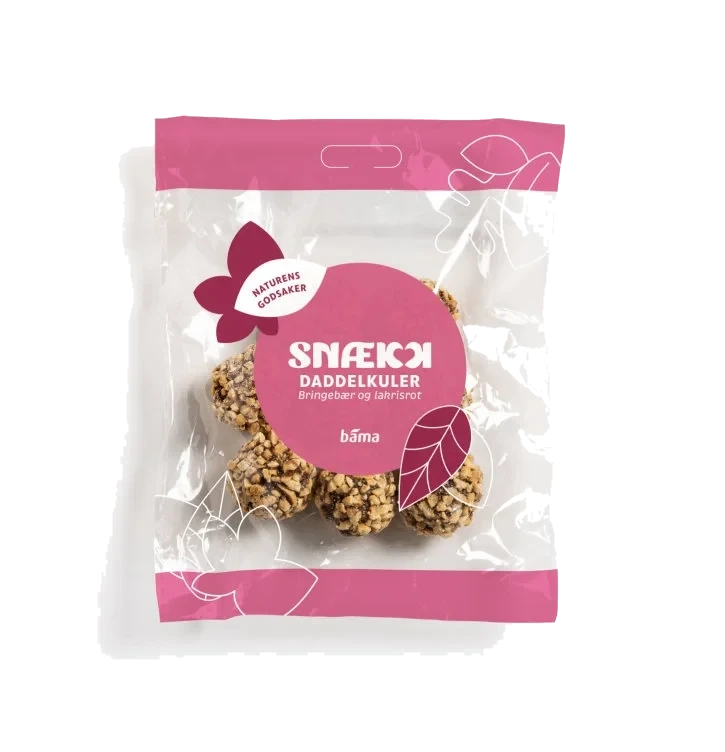 Daddelkuler Bringebær&Lakrisrot 70g Snækk