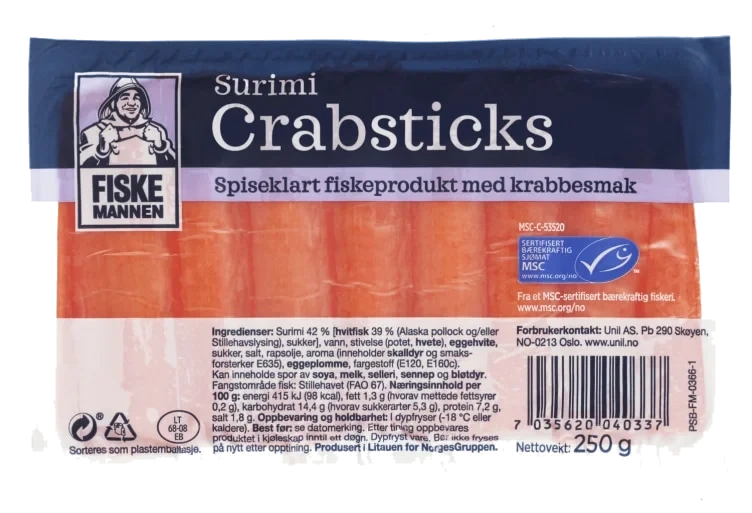 Crabsticks Msc 250g Fiskemannen