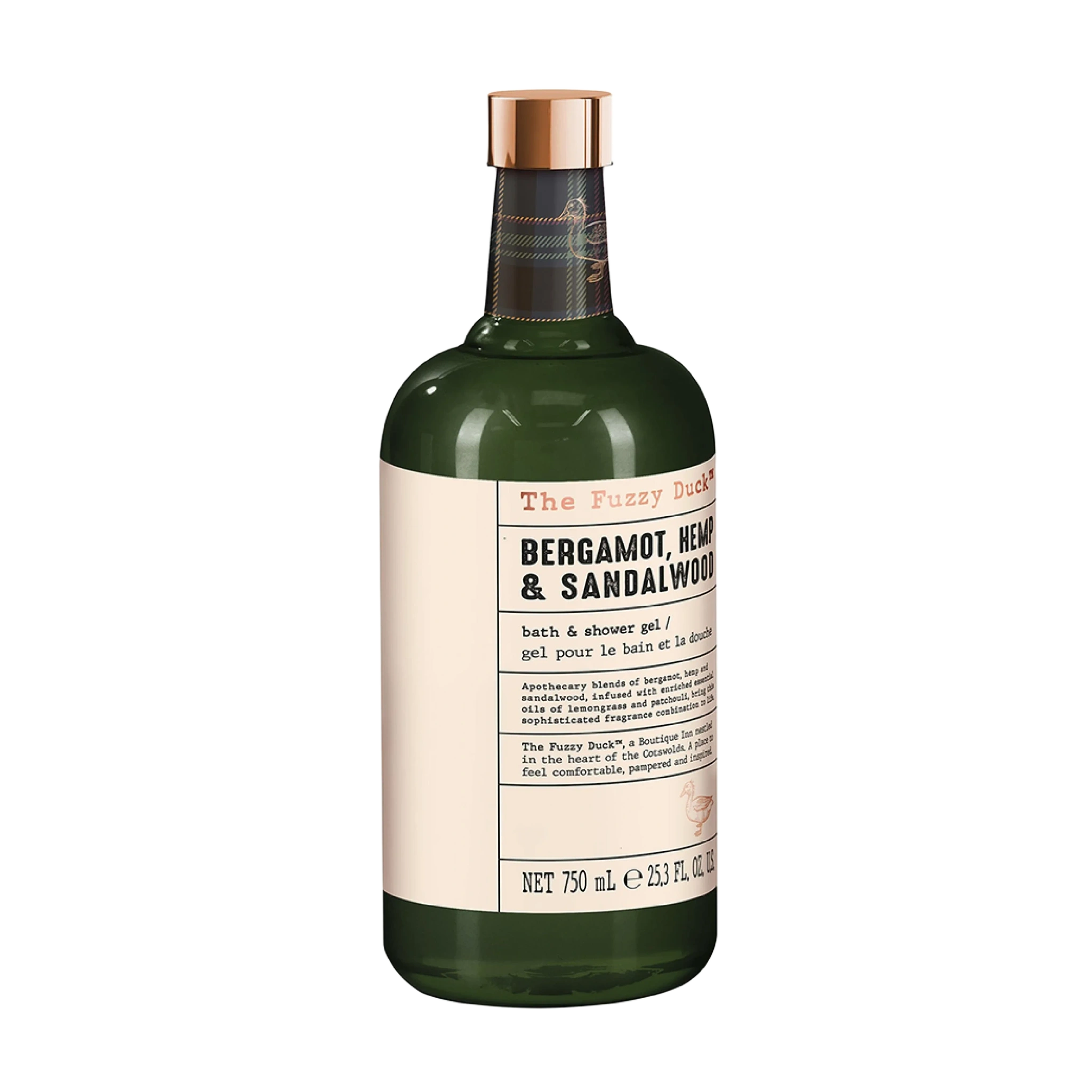 Baylis & Harding The Fuzzy Duck Bergamot, Hemp & Sandalwood Men's Luxury Bath & Shower Gel, 750 ml