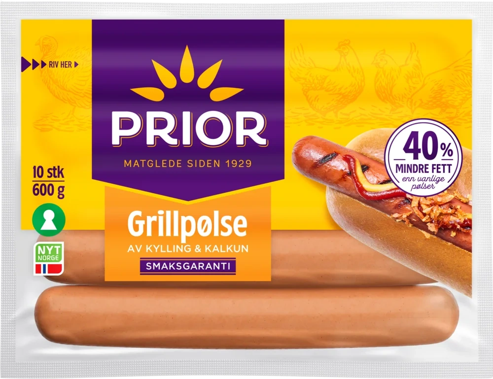 Grillpølser Kylling/Kalkun 600g