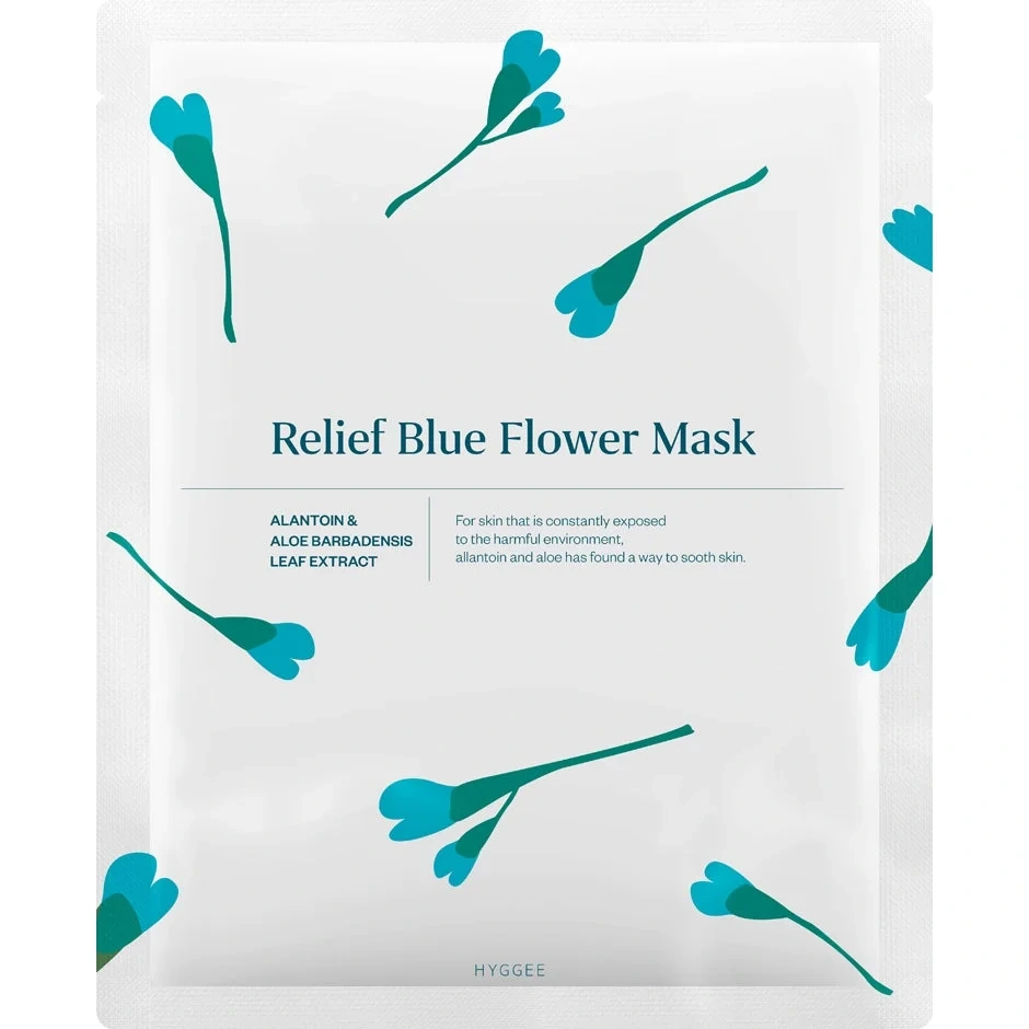 Hyggee Blue Flower Relief Flower Mask