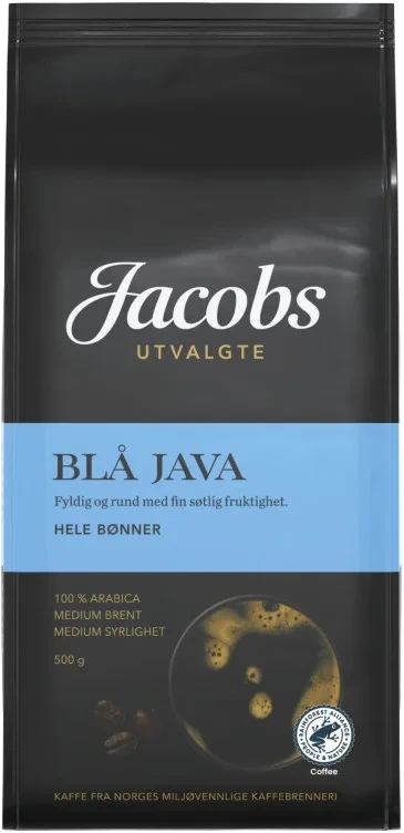 Blå Java Hele Bønner 500g Jacobs Utvalgte