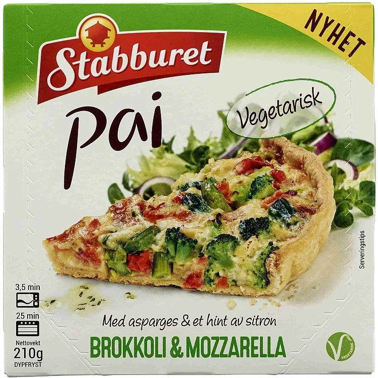 Pai brokkoli & mozzarella   10x210g