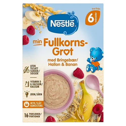 Min Fullkornsgröt med Hallon/Banan