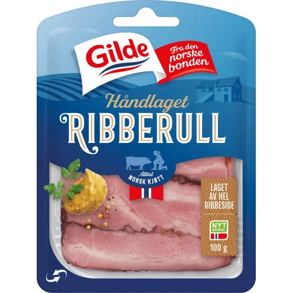 Ribberull Skivet 100g Gilde