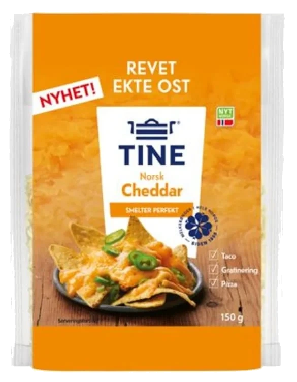 Revet norsk cheddar   150g