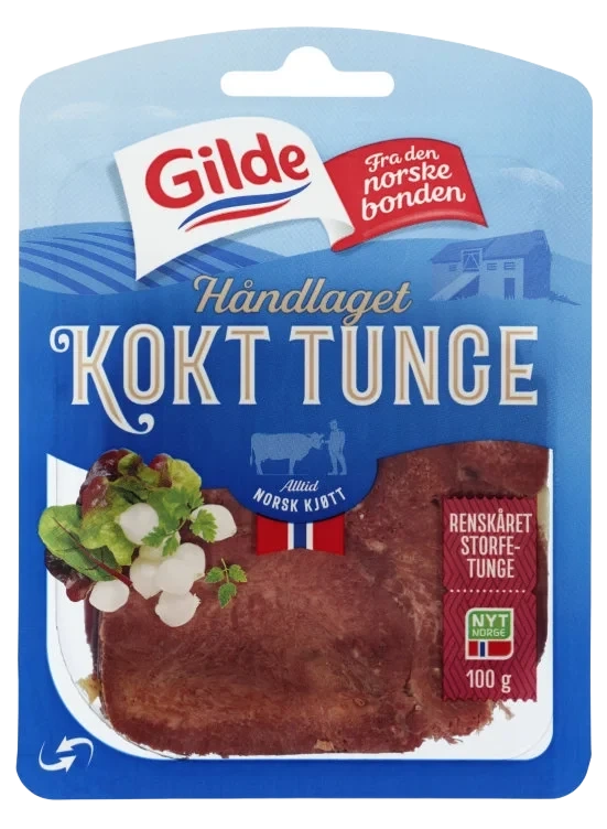 Tunge Kokt skivet 100g Gilde