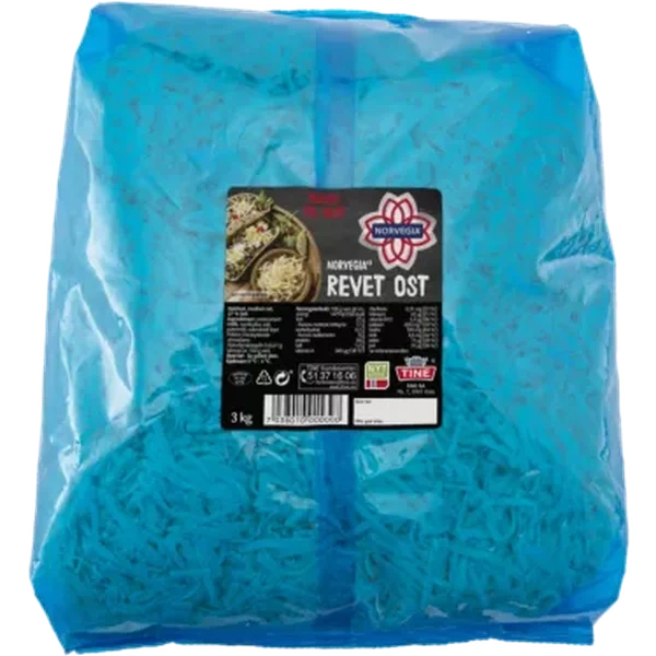 Norvegia Revet Ost 3 Kg