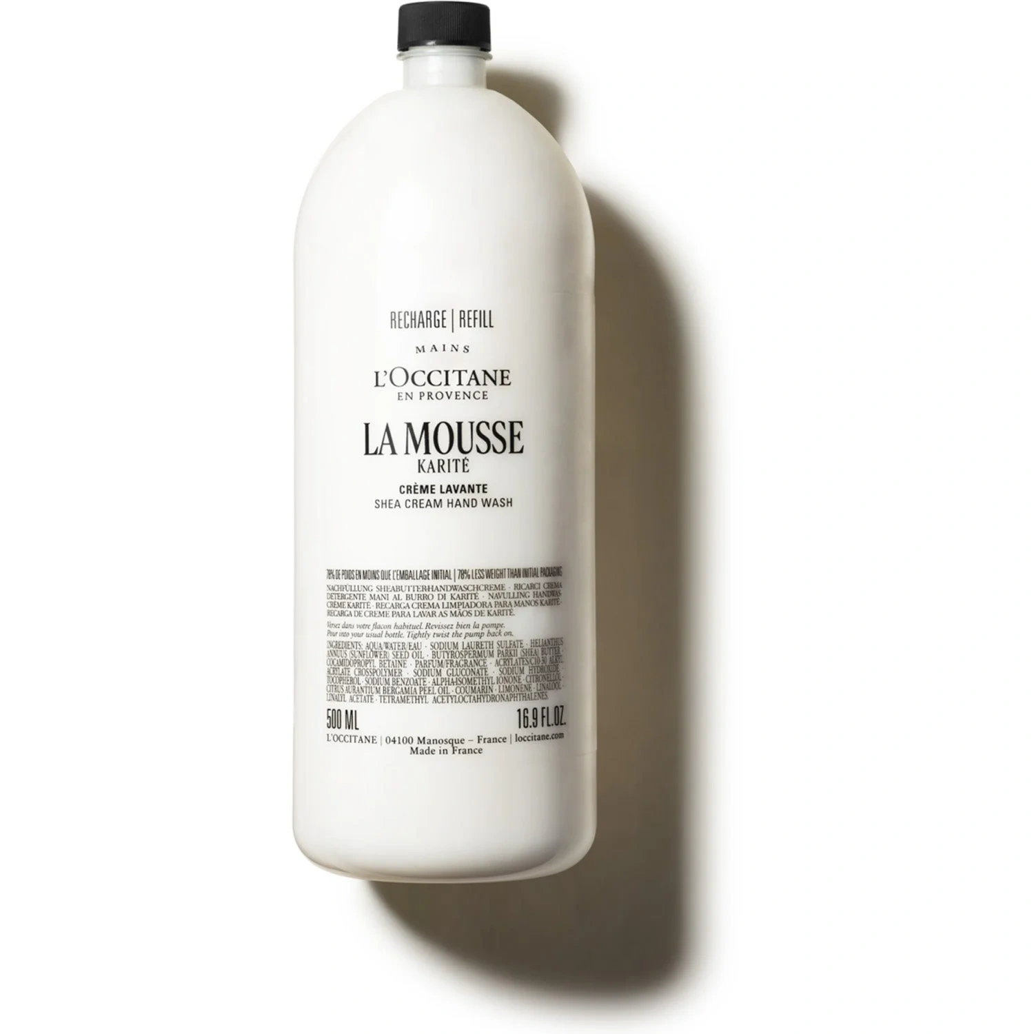 L'Occitane En Provence Shea (Karité) Cream Hand Wash Refill 500 ml, Refill