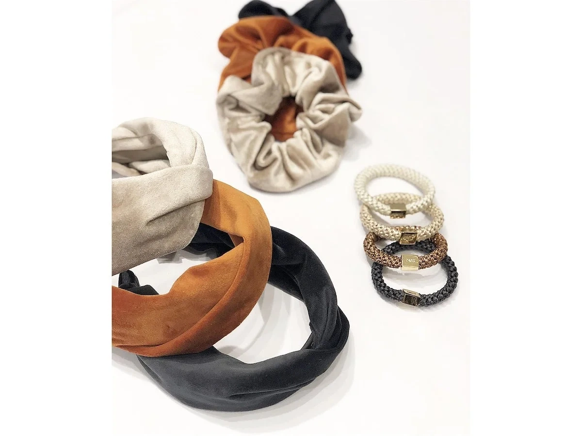 Dark Velor Folded Hair Hoop