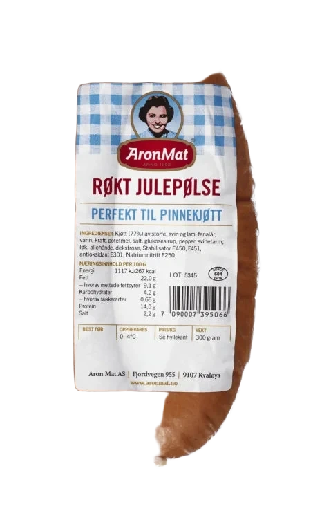 Julepølse Røkt 300g Aron Mat