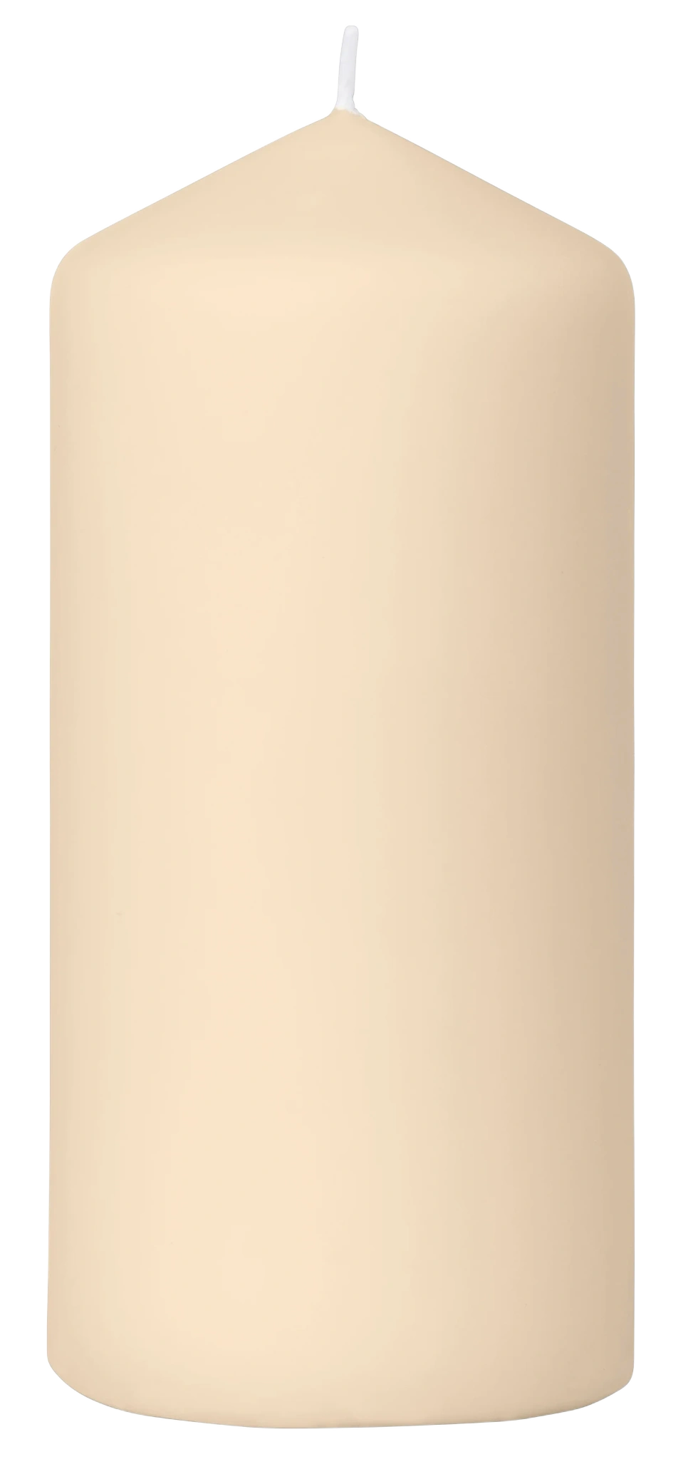 Stumpenkerze matt Sand