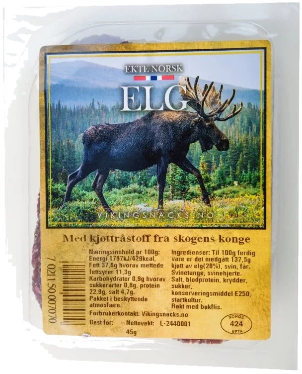 Elgpølse 45g Vikingsnacks