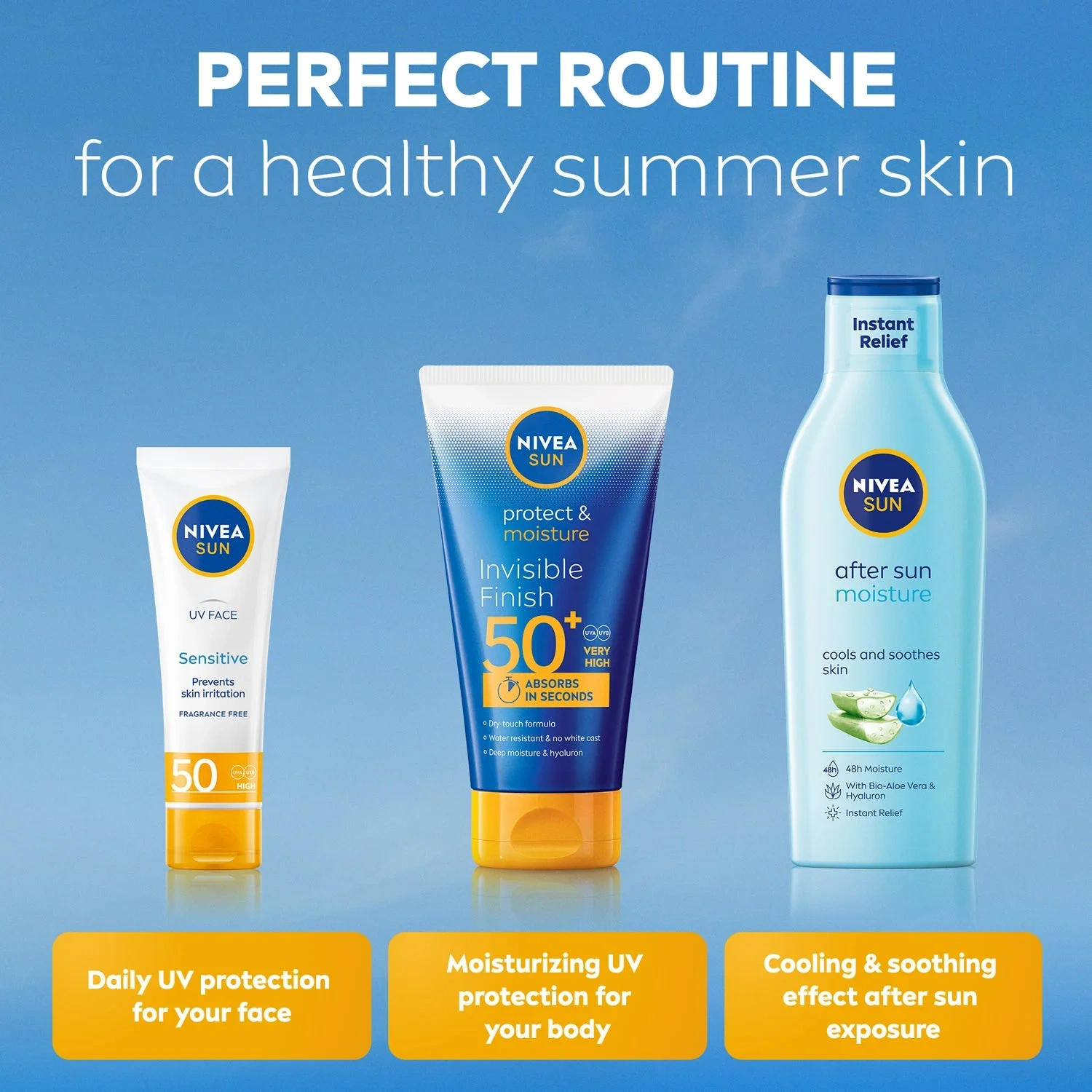 Nivea Sun Spf50+ Protect&Moisture Invisible