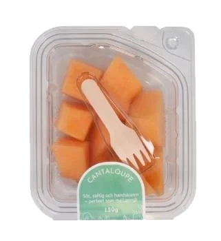 Cantaloupemelon i bitar