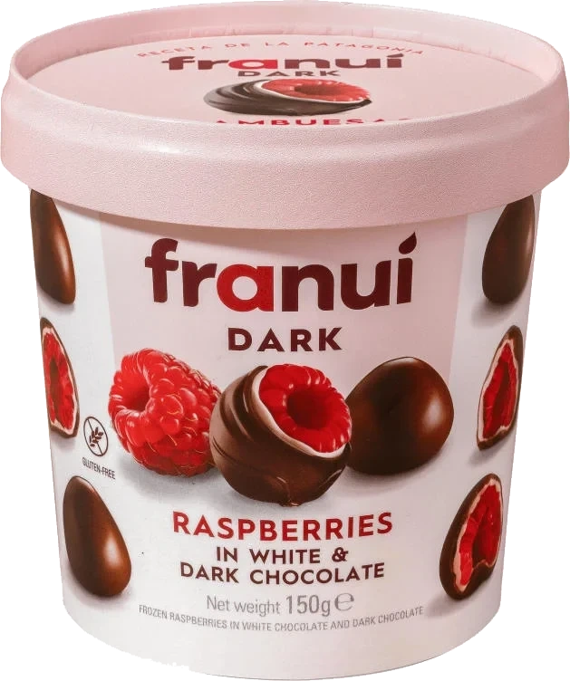 Bringebær Mørk Sjokolade 150g Franui