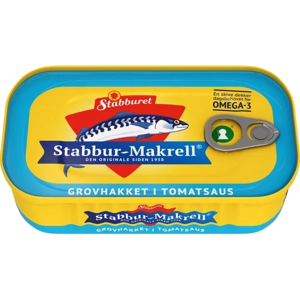 Makrell Grovhakket I Tomat Stabburet 110g