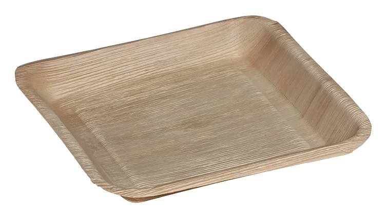 Palmebladstallerken 24x24cm naturesse  25stk