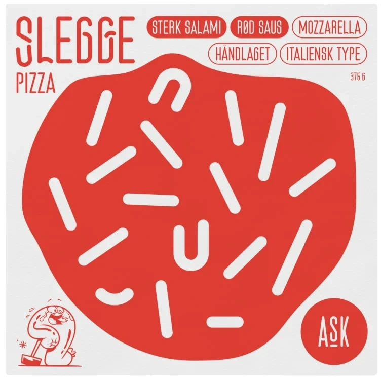 Slegge Pizza m/Chili Salami 375g Ask