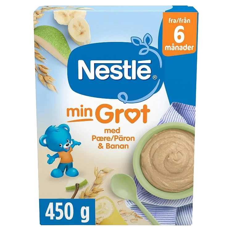 Min Grøt Pære&Banan 6m 450g Nestle