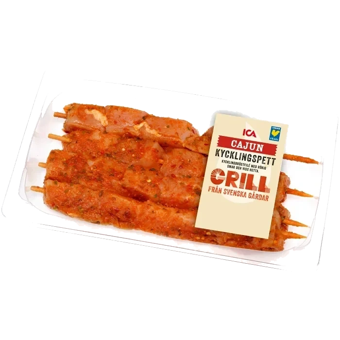 Kycklingspett cajun 480g ICA
