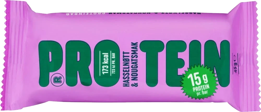 R Proteinbar Nougat & hasselnøtt