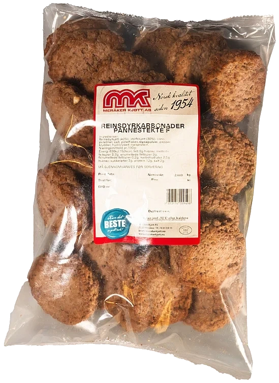 Reinsdyrkarbonader pannestekte frys  2kg