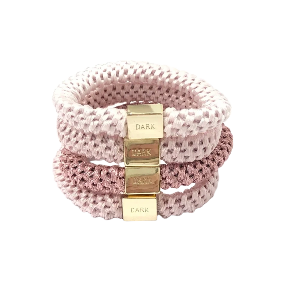 Dark Fat Hair Ties 4 Pk Combo