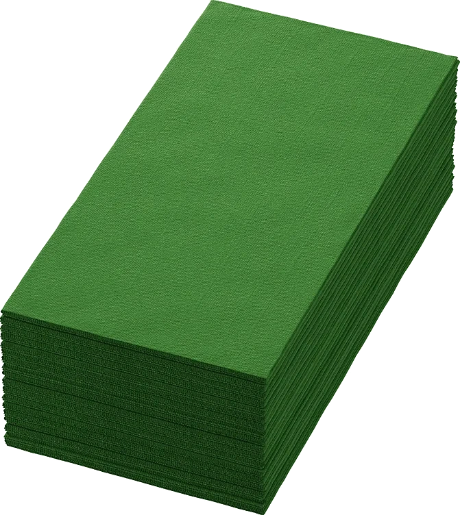 Serviett biodunisoft leaf green 40cm 1/8br   60stk