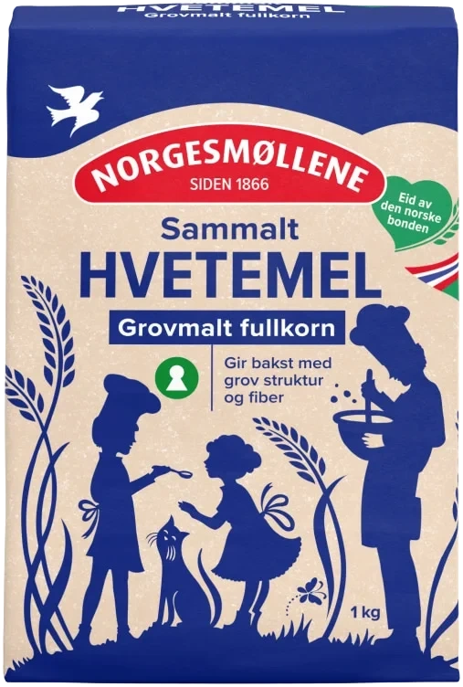 Hvete Sammalt Grov 1kg Møllerens