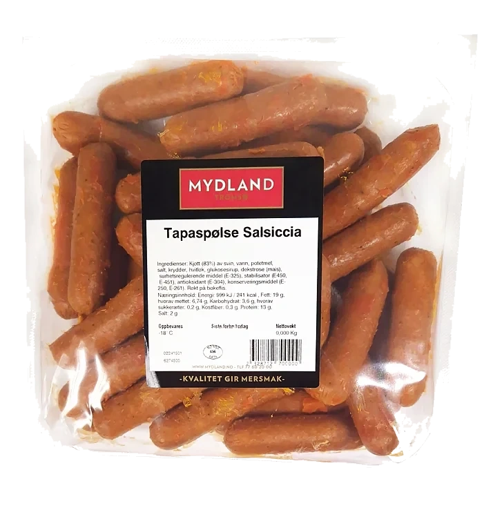 Tapaspølse Salsiccia Frys 1kg Mydland