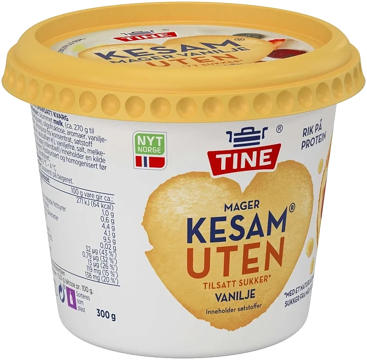 Kesam vanilje laktosefri uten 300g